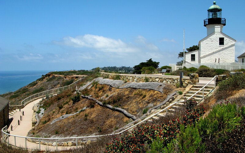 The Loma Point Lighthouse is situated on the southern end of the peninsula.