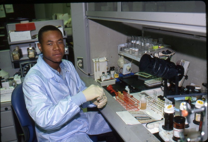 Student in Henson Hall Lab