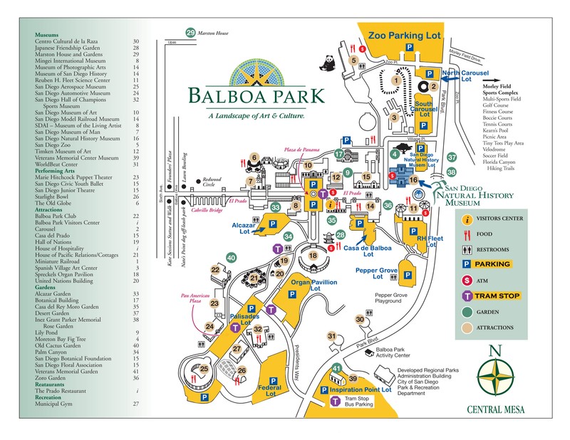 Map of the park grounds