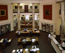 Patrons conduct research in the Society's Reading Room.