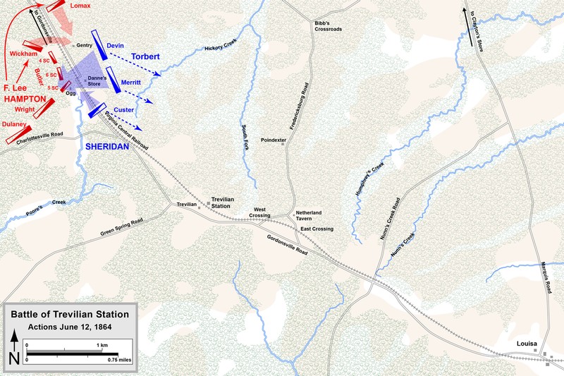Movement during the second day of the battle