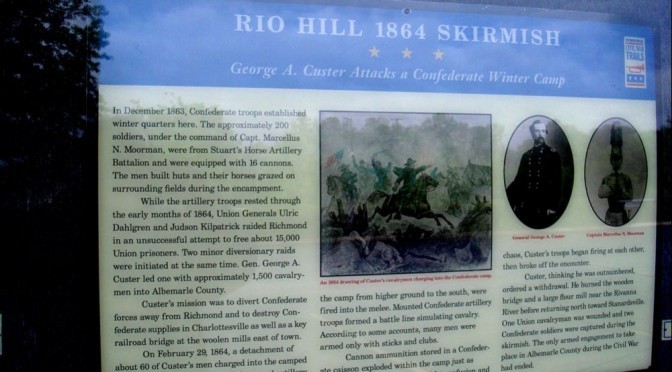 New marker commemorating the skirmish's 150th anniversary. It is found the wall near the Subway restaurant's entrance in the shopping center.