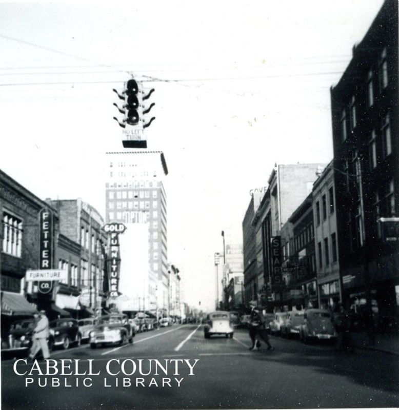 Looking east on 4th Avenue, the white Tipton sign is visible on the left