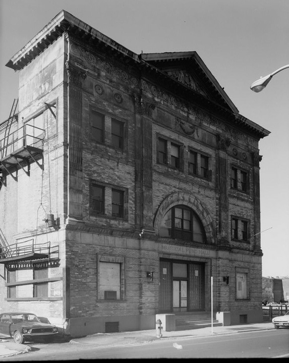 A view of the Musical Fund Hall in 1976.