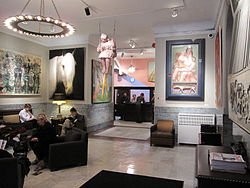 The lobby of the Chelsea prior to renovations