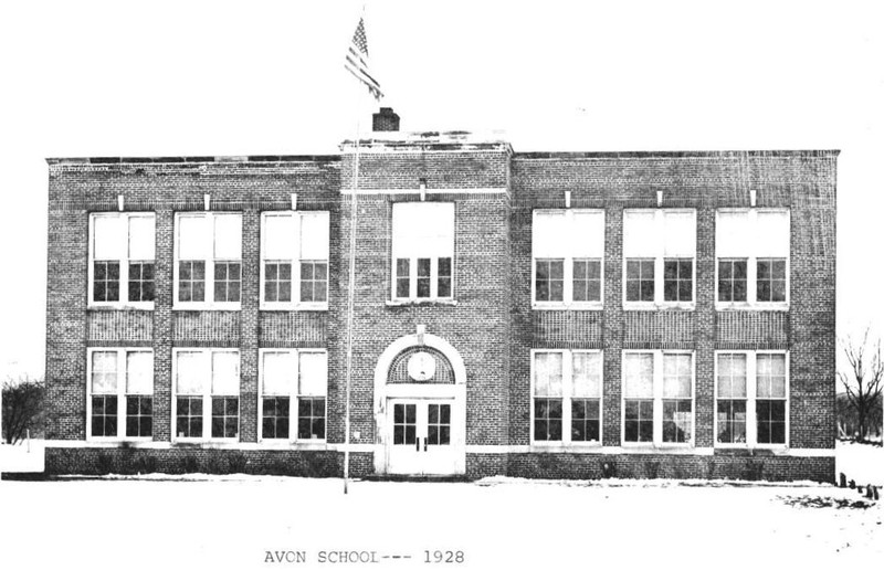 Avon School, east elevation, 1928