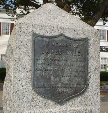 Monument to James Cole (Courtesy of Danette Percifield Cogswell's post on Find A Grave)