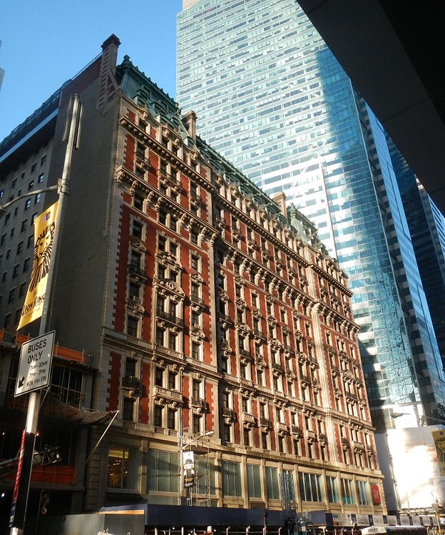The Knickerbocker Hotel during its period of restoration in 2012.