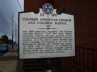 Marker about the Colored Christian School