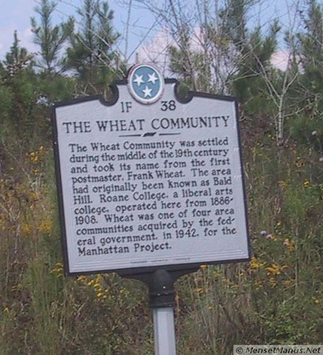 Wheat Community Historic Marker.