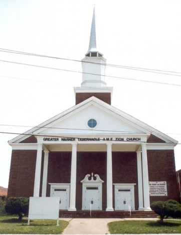 Greater Warner AME Zion church building today. 