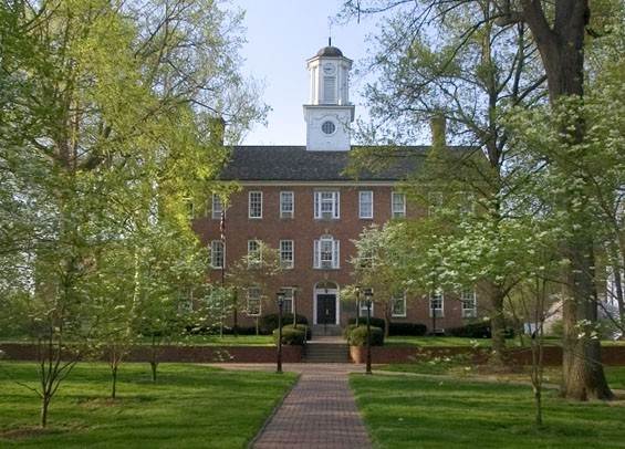 Known originally as "the College Edifice," Cutler Hall reflects late Federalist style architecture. 