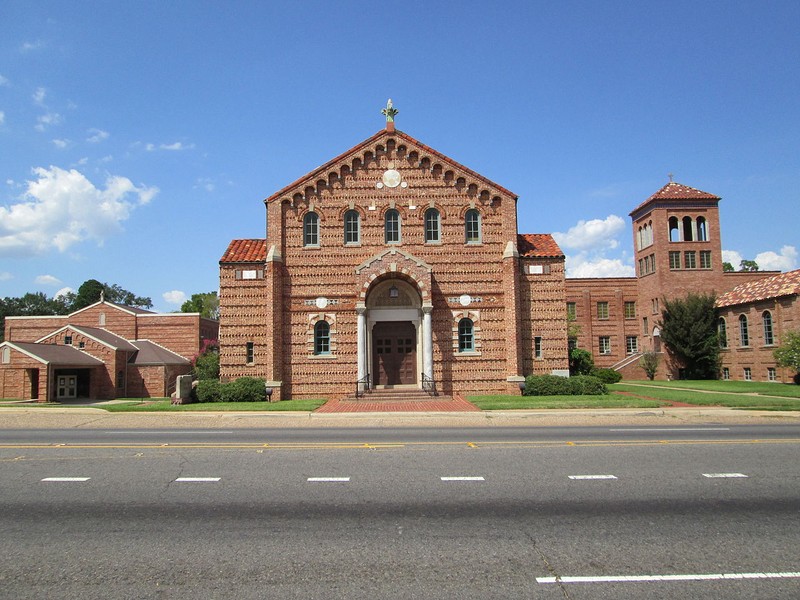 Kings Highway Christian Church features intricate brickwork, making it one of the most beautiful building in Shreveport.