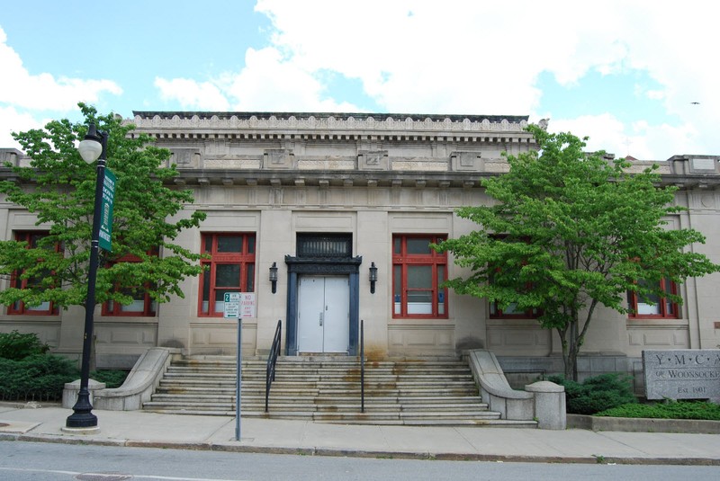 The former United States Post Office in Woonsocket, now a YMCA branch.