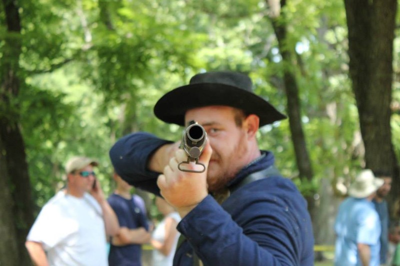 Looking down the barrel belonging to a Union soldier
Photo by Amber M. Wright