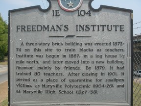 Freedmen's Institute historic marker