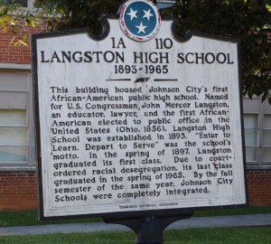 Historical marker to Langston HS