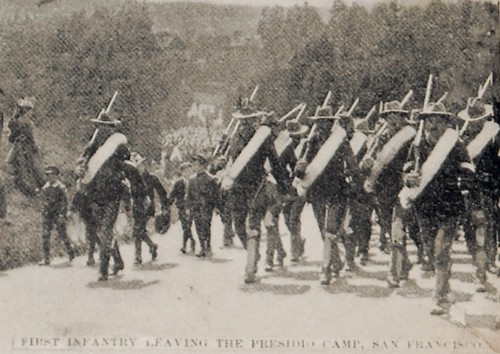 1st CA Volunteers arriving at the Presidio