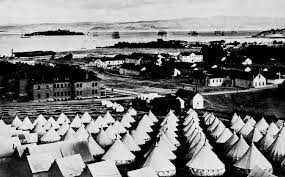 One of the camps at the Presidio