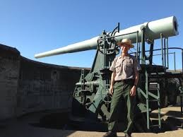 NPS guide with the 50-ton gun atop Chamberlin today