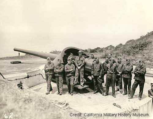 Company D at Battery Chamberlin in 1942