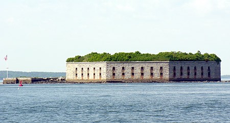 Fort Gorges from Fort Preble