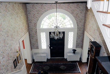 The front hall; the dungeon is located directly underneath this room.