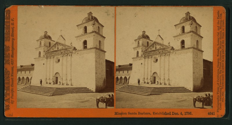 1870 photos of Mission Santa Barbara.