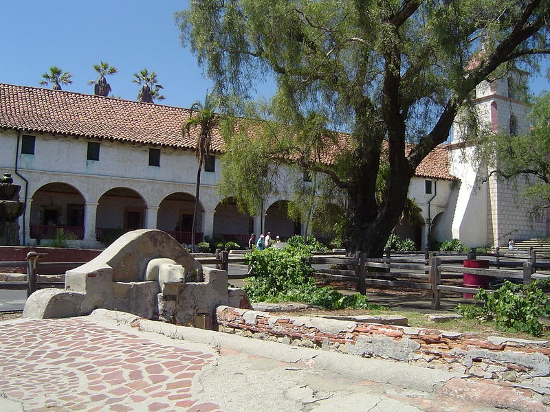 Fountain and lavadero built by Chumash Indians in 1806. 