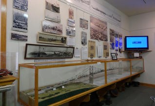 The museum includes a model of the Silver Bridge and information about the bridge collapse.  