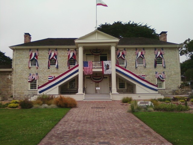 Colton Hall today. Decorated during anniversary of California statehood