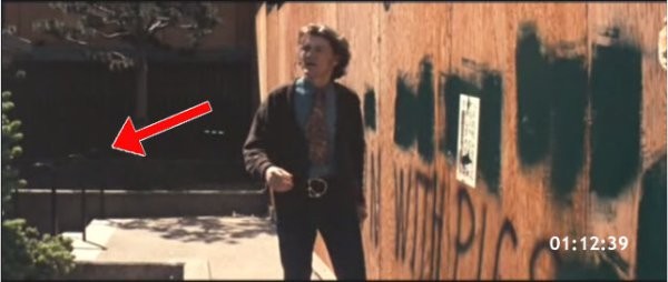 Scene from Dirty Harry filmed by Portsmouth Square Garage. Scorpio played by Andrew Robinson is leaving the garage and entering the Square