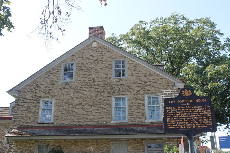 John Johnson House with historical marker