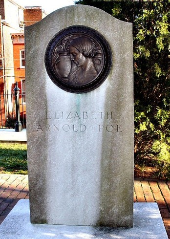 Headstone for Elizabeth “Eliza” Arnold Poe, mother of Edgar Allan Poe