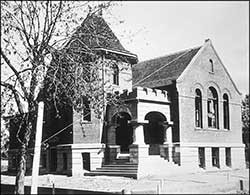 The building as it was originally designed, featuring the the octagonal tower