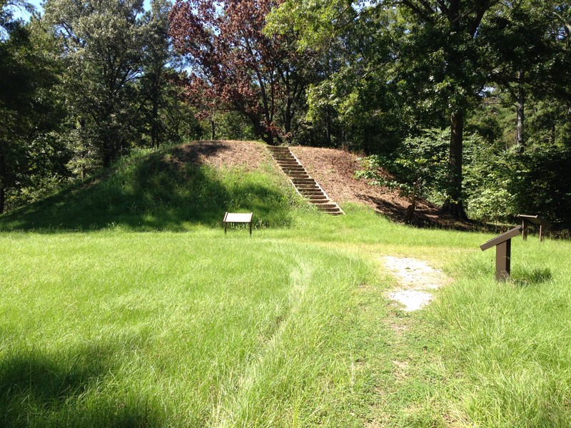 the platform mound, the largest of the mounds at the site