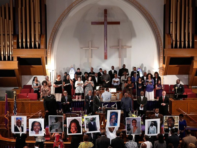 Emanuel AME Memorial Service Following June 17th mass shooting.