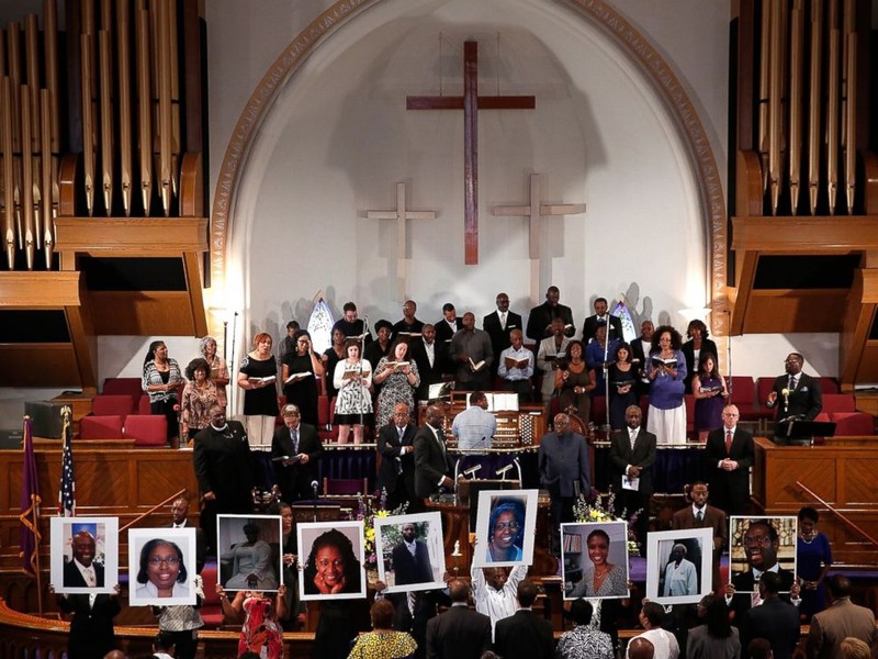 Emanuel AME Memorial Service Following June 17th mass shooting. 