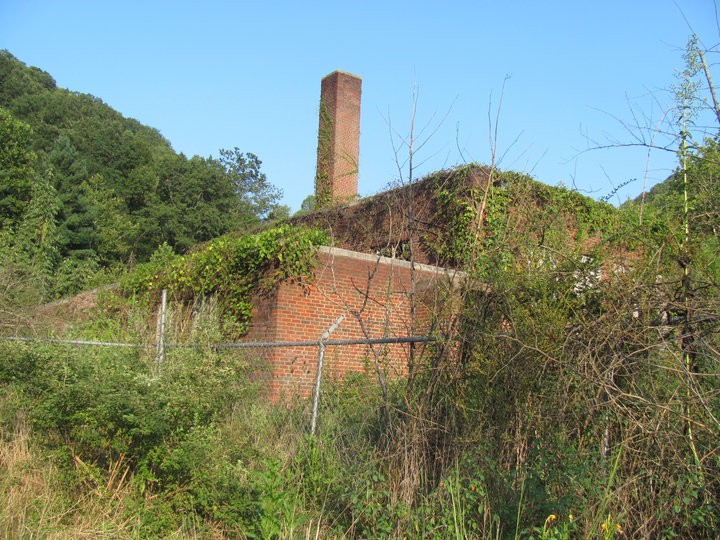 Abandoned Omar Douglass School, circa 2010. 
Retrieved from "Omar Memories" Facebook page, retrieved on June 25, 2015.