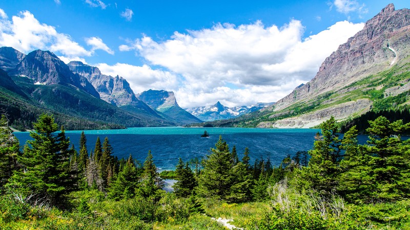 Glacier National Park was established in 1910.