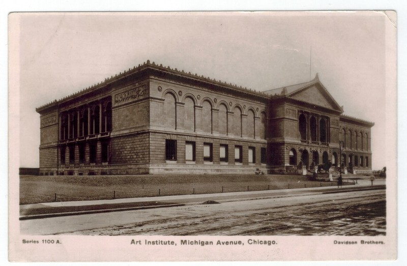 This postcard shows the Art Institute in 1907