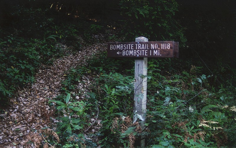 The trailhead to the site