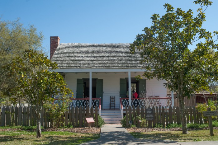 One of the restored homes in the village