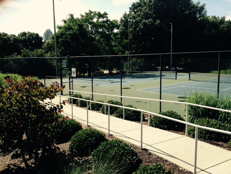 The Chavis Park tennis courts. 