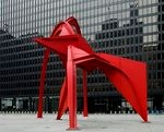 Calder's Flamingo Sculpture. When asked about the meaning of his work, Calder responded that whether or not "others grasp what I have in mind seems unessential, at least as long as they have something else in theirs."