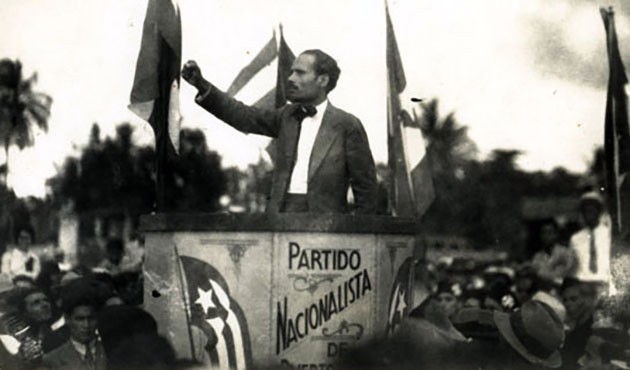 Pedro Albizu Campos was the main leader of the Nationalist Party. He addressed the people, urging them to join the fight for independence.