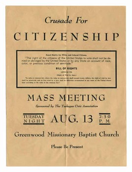 Poster for the Crusade for Citizenship from the collection of William Levi Dawson at Emory University