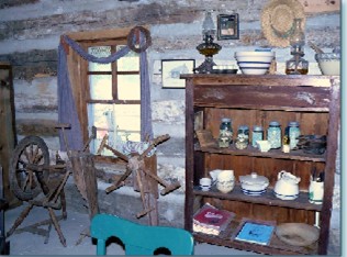 Pioneer Cabin-Monroe,Ohio
This is a picture of the restored interior of the Pioneer Log Cabin located in the Monroe Community Park.