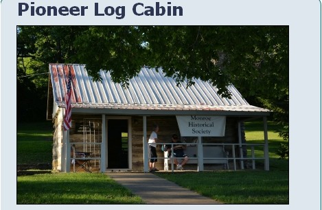 Monroe Community Park-Pioneer Log Cabin
