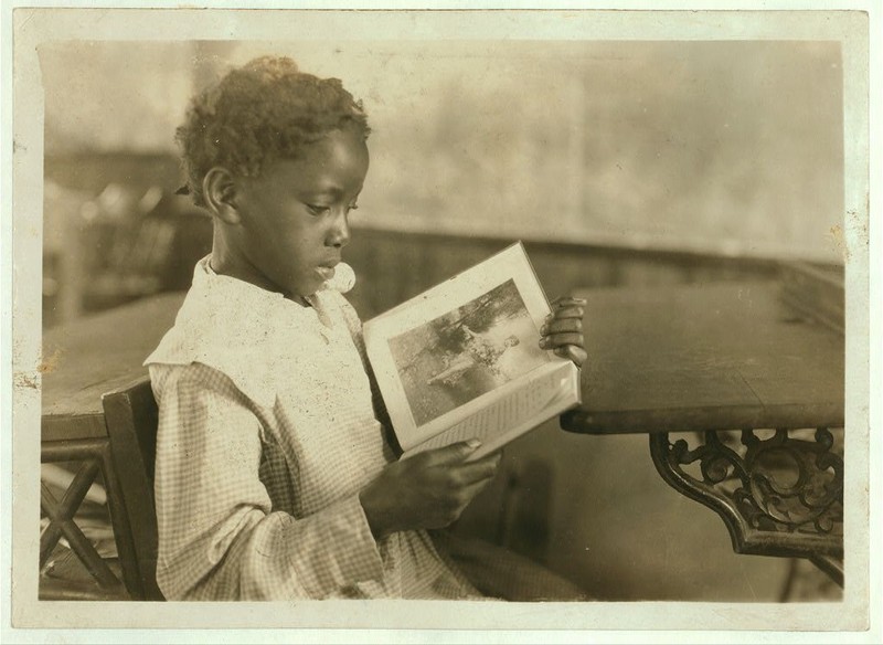 Student at Seebert Lane, 1921. Photograph is from the Lewis W. Hine series of child labor in America. 
